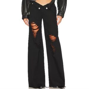 SER.O.YA Ollie Jeans in Stone Black. Size 27. 100% Cotton. Runs big, size down.